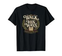 Camina en Sus Caminos Éxodo 20 Diez Mandamientos Guía de fe Camiseta gráfica económica, Hombre, Negro, XL