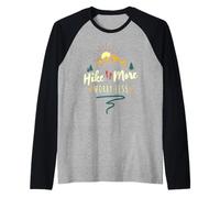Camina más Preocúpate Menos Camiseta Manga Raglan