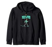 Camina más, siéntete Mejor Motivación Diseño de Estilo de Vida Sudadera con Capucha