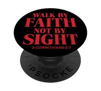 Camina por la fe, no por la Vista Cita Cristiana La Biblia PopSockets PopGrip Adhesivo
