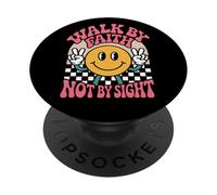 Camina por la fe no por la Vista - Corintios 5:7 Christian PopSockets PopGrip Adhesivo