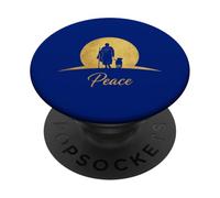 Camina por los monjes de la Paz con Aloka Dog Monks Minimalist Zen PopSockets PopGrip Adhesivo