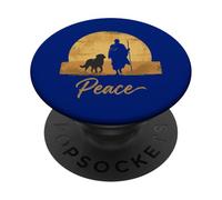 Camina por los monjes de la Paz con Aloka Dog Monks Minimalist Zen PopSockets PopGrip Adhesivo