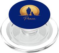 Camina por los monjes de la Paz con Aloka Dog Monks Minimalist Zen PopSockets PopGrip para MagSafe