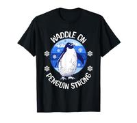 Camina sobre la nieve de un pingüino fuerte, divertido y lindo Camiseta