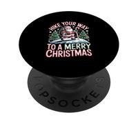Camina tu camino hacia un diseño de Feliz Navidad PopSockets PopGrip Adhesivo