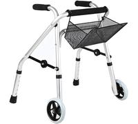 Caminador Andador Andador plegable de aluminio para niños, bipedestador regulable en altura, para la rehabilitación de las extremidades inferiores del niño.