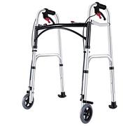 Caminador de Rueda Delantera para Ancianos Marco de Andador de Altura Ajustable con 2 Frenos de Mano Plegables y livianos para Personas Mayores discapacitadas y lesionadas Carga 150 kg