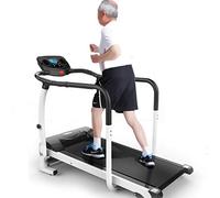 Caminadora eléctrica plegable para personas mayores, diseño silencioso de baja velocidad con pasamanos largos para personas de mediana edad y ancianos, rango de velocidad de 0,5 a 12 km/h