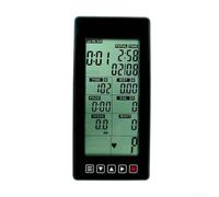 Caminadora sin alimentación y monitor de bicicleta ventilador, contador de bicicletas de ejercicio de fitness, visualización de tiempo, velocidad, distancia, calorías, fácil de instalar, color negro
