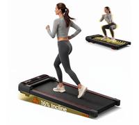 Caminadora UMAY 5 en 1 con inclinación del 16%, placas vibratorias, capacidad de 300 lb, máquina de caminar para debajo del escritorio con motor silencioso de 3.0 HP para el hogar y