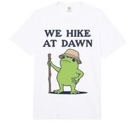 Caminamos en Dawn Frog Hiker Temprano en la mañana Trek Comfort Colors Adult Heavyweight T-Shirt