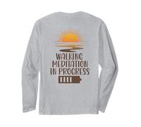 Caminando Meditación En Progreso Sunrise Mindfulness Path Manga Larga