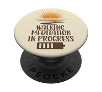 Caminando Meditación En Progreso Sunrise Mindfulness Path PopSockets PopGrip Adhesivo