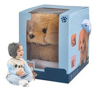 Caminando peluche de juguete: mascota interactiva robótica con movimientos, pasos de cola y ladridos, juguete de actividad educativa divertida, compañero de niños juguetones, perro robótico para apren