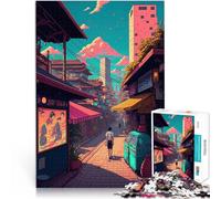 Caminando por la Ciudad Rompecabezas para Adolescentes 1000 Piezas Juguetes de Juego para Regalo Familiar Interacción Entre Padres e Hijos 38x26cm