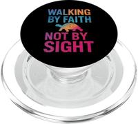 Caminando por la fe no por la Vista Cita fe Cristiana PopSockets PopGrip para MagSafe