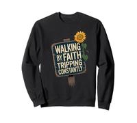 Caminando por la fe tropezando constantemente Biblia cristiana Sudadera