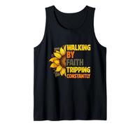 caminando por la fe tropezando constantemente cristiana Fe Jesús Camiseta sin Mangas