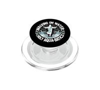 Caminando sobre el Agua Sagrada Aqua-Batics! Funny Jesus Walk Water PopSockets PopGrip para MagSafe