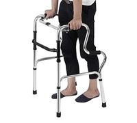 Caminante de aluminio Mobility Walker Aid, Altura ajustable Soporte de doble brazo Walker plegable