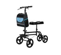 Caminante mayor Andador con for Personas Mayores Asiento Acolchado, Ajuste de Altura, Ruedas 8", Ayuda for Caminar Ligera y Plegable(Negro)