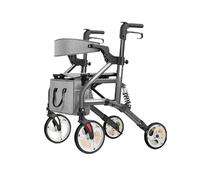 Caminante mayor Andadores verticales for personas mayores, andador vertical con asiento y ruedas grandes, médico portátil altura ajustable, ayuda for caminar de movilidad liviana for adultos