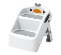 Caminante plegable - Plataforma de escalada de doble altura para baño para niños pequeños, muebles de dormitorio infantil profesionales que ahorran espacio, acabado material sintético de polímero