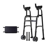 Caminantes Rodantes De Pie Para Personas Mayores, Con El Asiento Pesado 4 Ruedas Plegables Caminante De Rodillo Con Reposabrazos De Frenos Ayuda Para Caminar Para Caminar Por Dentro