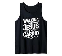 Caminar con Jesús es mi Entrenamiento Cardiovascular Inspirador Camiseta sin Mangas