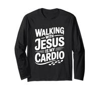 Caminar con Jesús es mi Entrenamiento Cardiovascular Inspirador Manga Larga