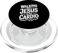 Caminar con Jesús es mi Entrenamiento Cardiovascular Inspirador PopSockets PopGrip para MagSafe
