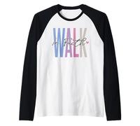 Caminar en fe Cristiana Camiseta Manga Raglan