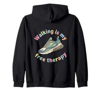 Caminar es mi Terapia Gratuita Sudadera con Capucha