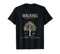 Caminar me ayuda a crecer colorido árbol ilustración Camiseta
