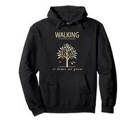 Caminar me ayuda a crecer colorido árbol ilustración Sudadera con Capucha