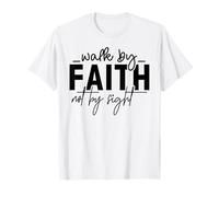 Caminar por la fe Cristianos Hombres y Mujeres Agradecidos Camiseta