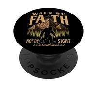 Caminar por la fe no por la Vista 2 Corintios Christian Bigfoot PopSockets PopGrip Adhesivo