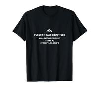 Caminata al Campamento Base del Everest Mirador Kala Patthar 5545m Camiseta gráfica económica, Hombre, Negro, M
