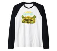 Caminata Arizona Gila Monster Desert Art Camiseta Manga Raglan