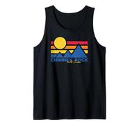 Caminata Chimenea Rock NC Gorge Retro Blue Ridge Montañas Senderismo Camiseta sin Mangas