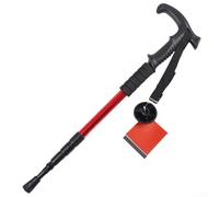 Caminata plegable de aleación de aluminio para caminantes que buscan durabilidad y comodidad (rojo)