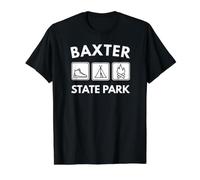 Caminata por el Parque estatal BAX Camiseta gráfica económica, Hombre, Negro, S