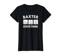 Caminata por el Parque estatal BAX Camiseta gráfica económica, Mujer, Negro, S