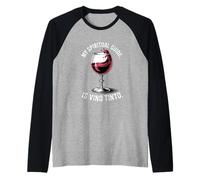 Camino 2026 Spiritual Guide Is Vino Tinto Wine Buen Camino Camiseta Manga Raglan
