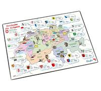 Camino 45344 País Tarjetas de vade descubre la Suiza antideslizante escritorio (40 x 53 cm, diseño de mapa de Suiza