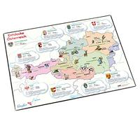 Camino 45345 País Tarjetas de vade descubre Austria antideslizante escritorio (40 x 53 cm, diseño de mapa de Austria