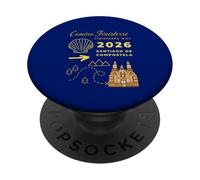 Camino a Finisterre 2026 Santiago de Compostela PopSockets PopGrip Adhesivo