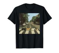 Camino a la abadía Gatos Parodia Divertido Gato mamá Amante Cruce Camiseta