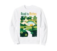 Camino a la Riqueza Irlanda Día de San Patricio irlandés Hombres y Mujeres Sudadera
